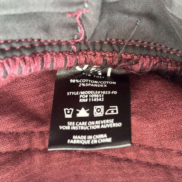 NWT Oat NY Burgundy Corduroy High Rise Skinny Jeans with Stretch size 25 - Picture 5 of 7